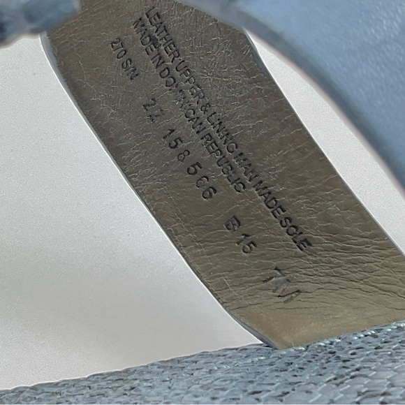 Tory Burch  ocean mist Moore Flat Thong north leather size 7 -flip flop sandals - Picture 10 of 10